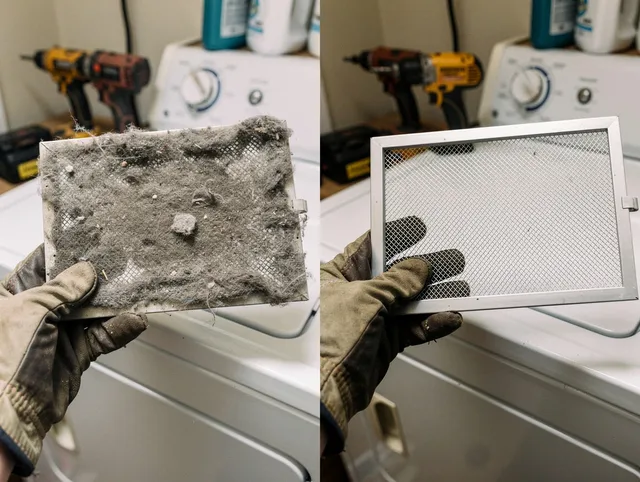 Professional lint trap cleaning by Coventry Dryer Vent Cleaning in Coventry