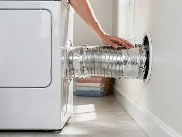 Professional dryer vent hose installation by Coventry Dryer Vent Cleaning in Coventry