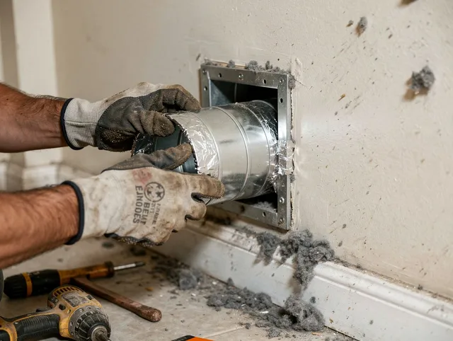 Professional dryer vent repair and installation by Coventry Dryer Vent Cleaning in Coventry